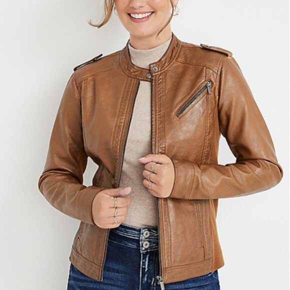 Faux Leather Jacket - Picture 1 of 3